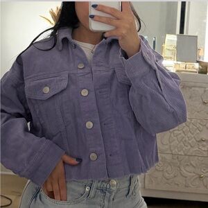Forever 21 Lavender Corduroy Utility Jacket